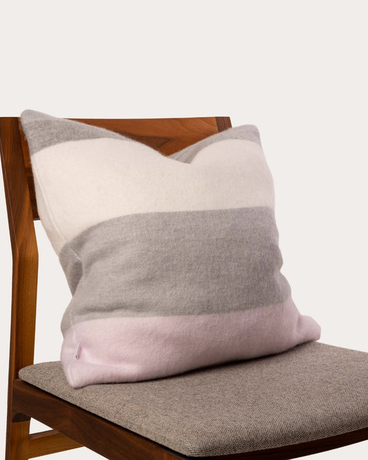 Partaje Stripe Double Cashmere Cushion - Birch Bark