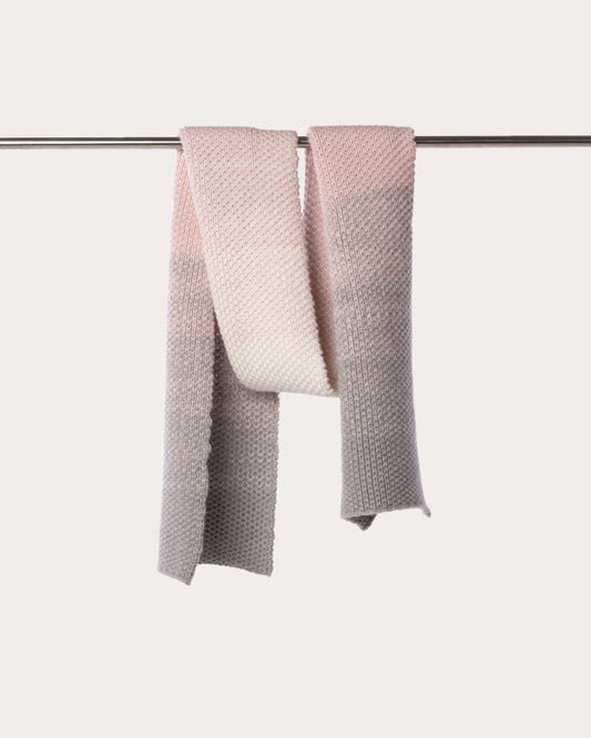 Ombre Cashmere Knit Scarf - Birch Bark