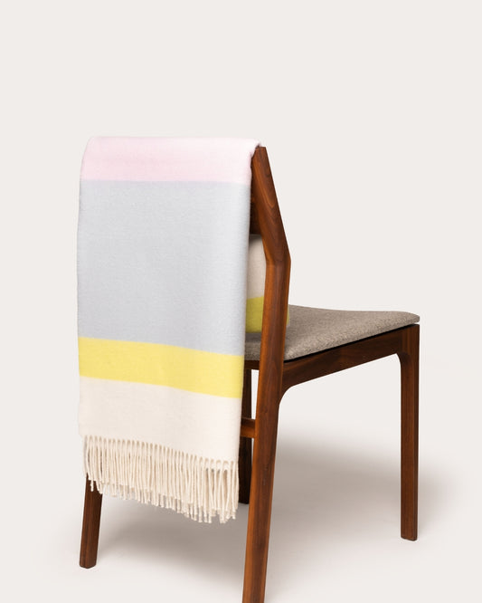 Partaje Stripe Double Cashmere Throw - Sunset