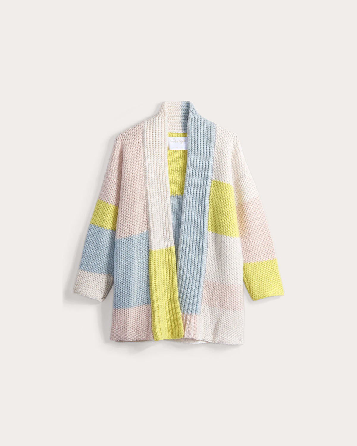 Cashmere Color Block Cardigan - Sunset