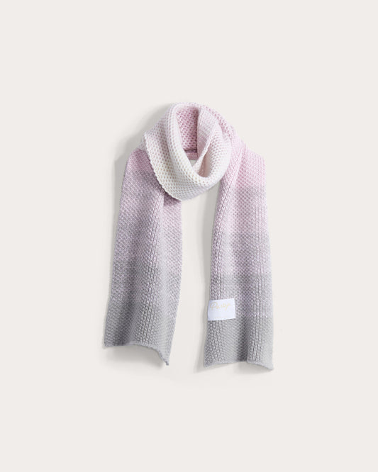 Ombre Cashmere Knit Scarf - Birch Bark