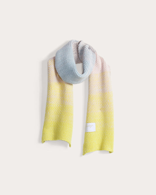 Ombre Cashmere Knit Scarf - Sunset