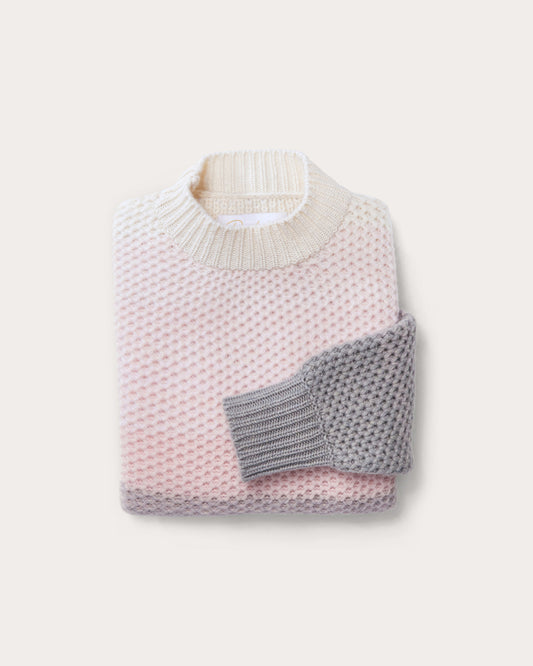 Ombre Cashmere Pullover - Birch Bark