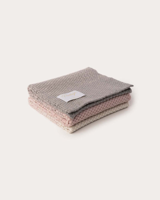 Ombre Cashmere Knit Scarf - Birch Bark