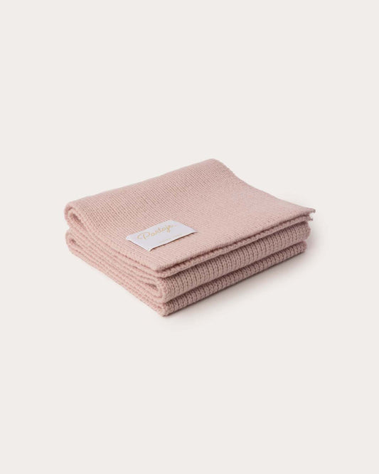Ribbed Knit Cashmere Scarf - Fondant Pink