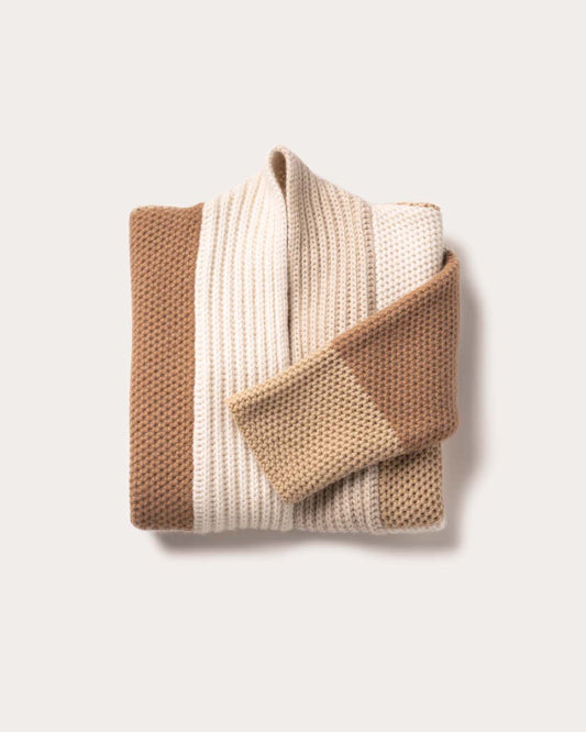 Cashmere Color Block Cardigan - Bulrush