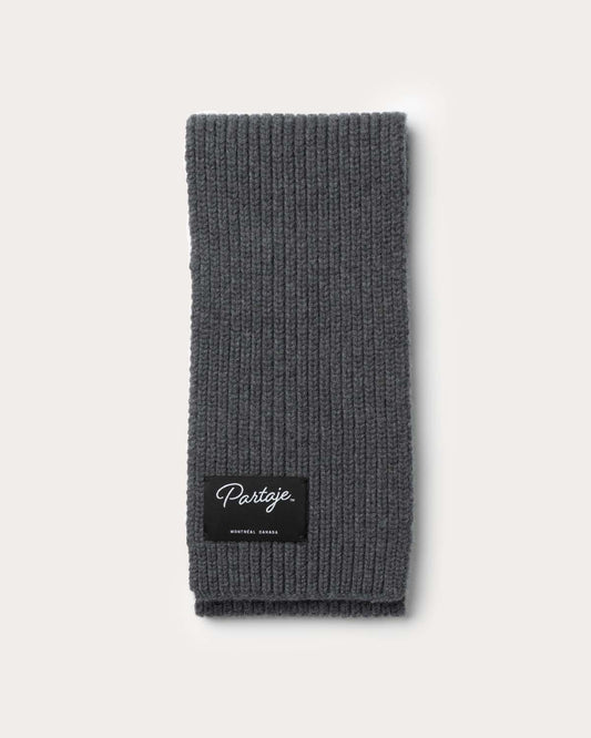 Chunky Knit Cashmere Scarf - Titanium Grey