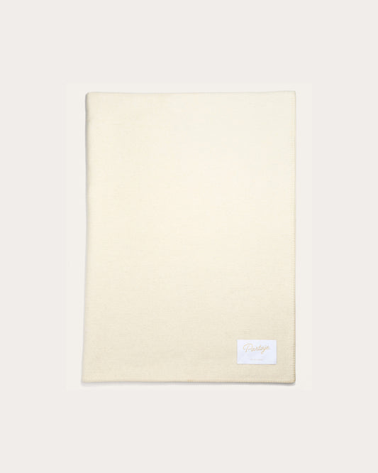 Reversible Cashmere Blend Throw - Ecru/Camel