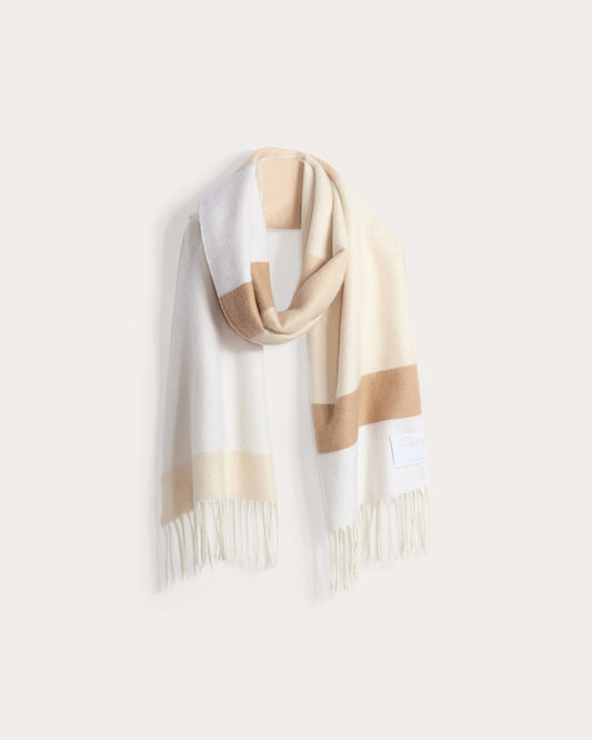 Partaje Stripe Double Cashmere Scarf - Bulrush