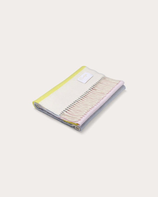 Partaje Stripe Double Cashmere Scarf - Sunset