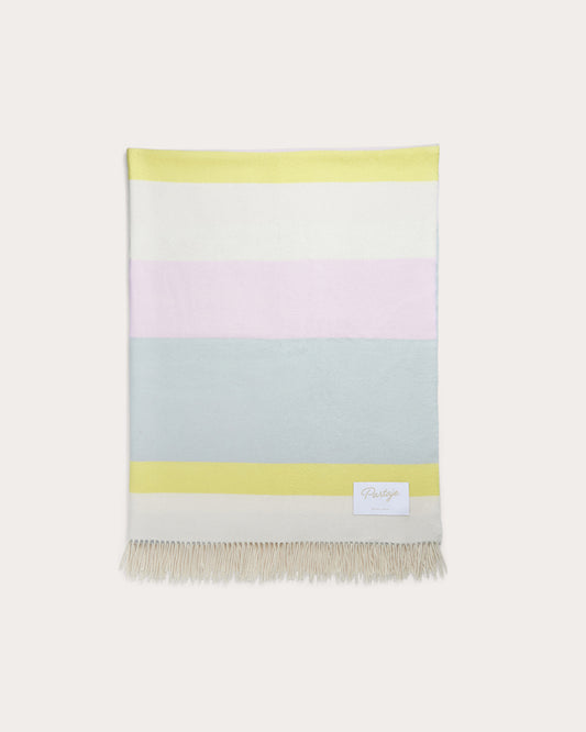 Partaje Stripe Double Cashmere Throw - Sunset