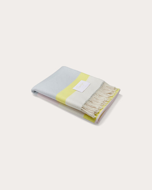 Partaje Stripe Double Cashmere Throw - Sunset
