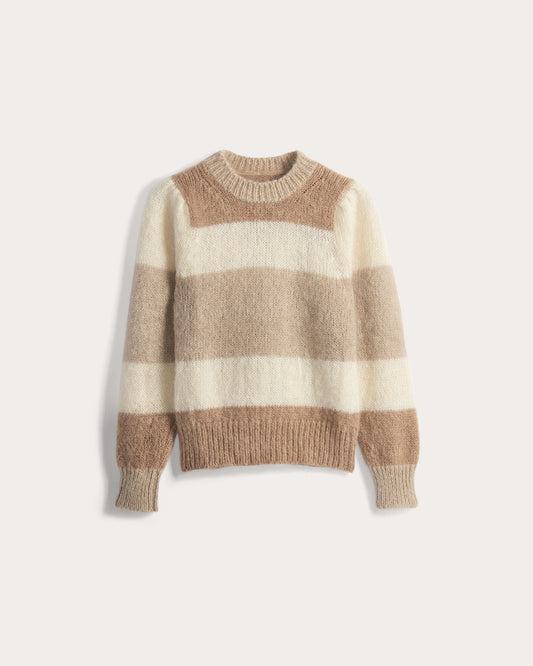 Partaje Stripe Cashmere Blend Pullover - Bulrush