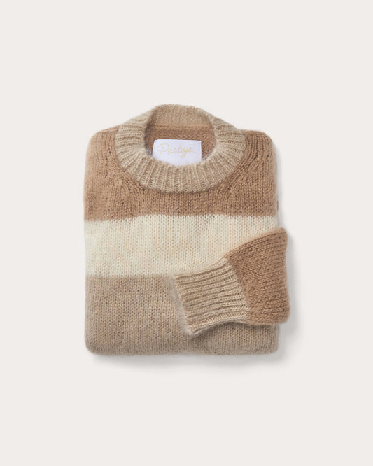 Partaje Stripe Cashmere Blend Pullover - Bulrush