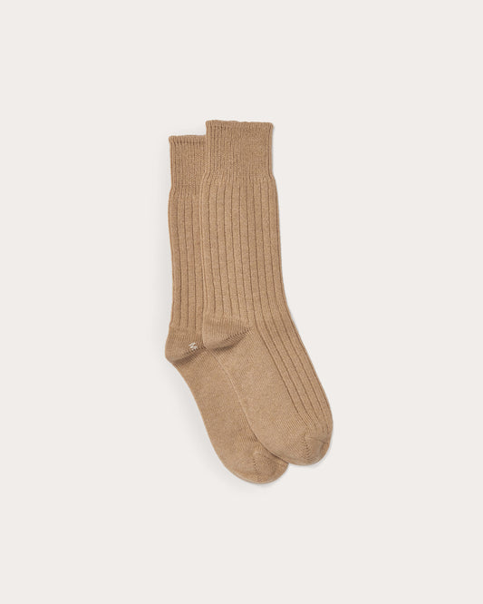 Partaje x Corgi Women's Cashmere Lounge Sock - Camel