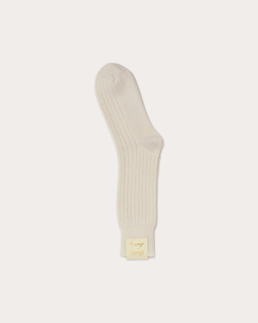 Partaje x Corgi Women's Cashmere Lounge Sock - Ecru