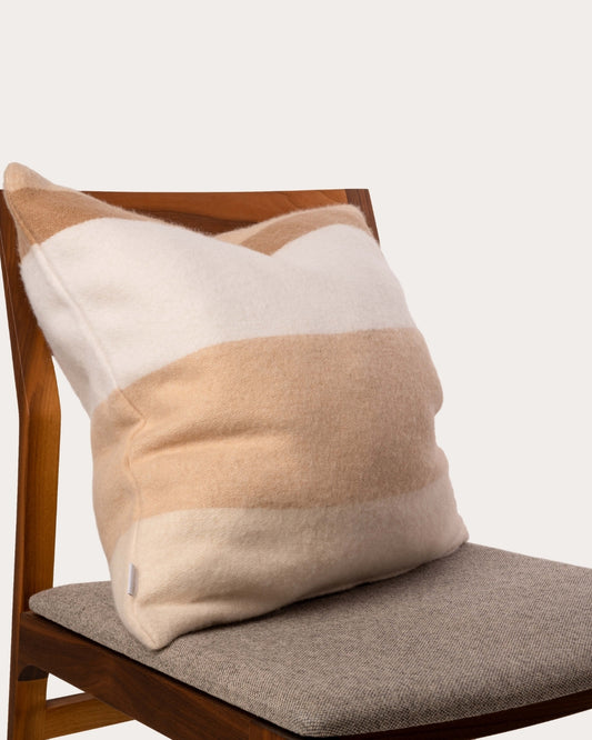 Partaje Stripe Double Cashmere Cushion - Bulrush