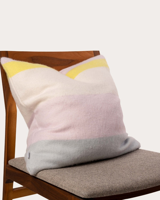 Partaje Stripe Double Cashmere Cushion - Sunset