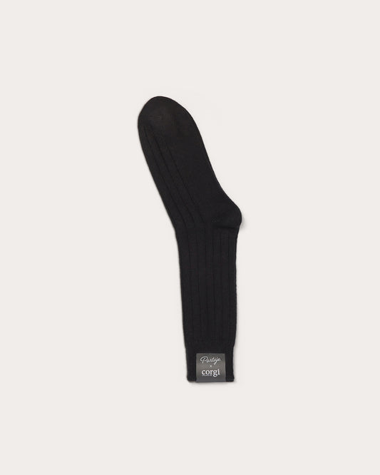 Partaje x Corgi Men's Cashmere Lounge Sock - Black