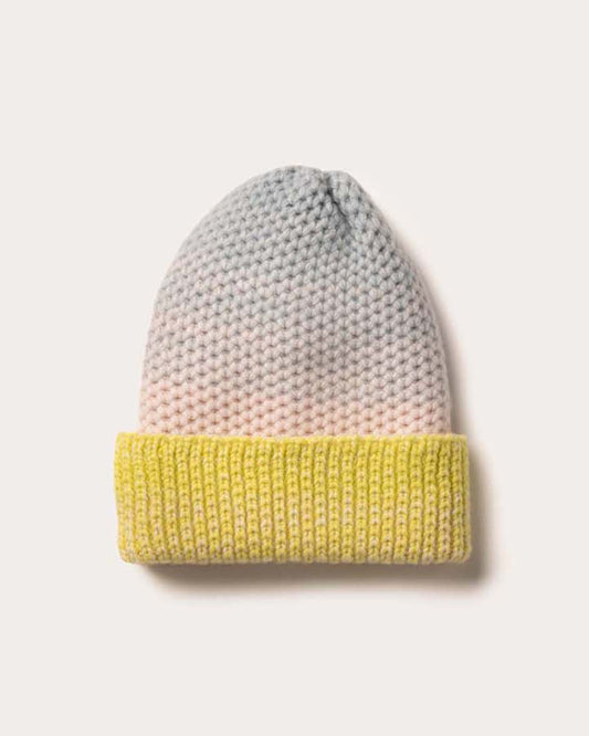 Ombre Cashmere Knit Beanie - Sunset