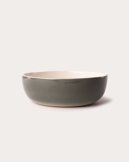Small Ceramic Bowl - Grey Ombre/Whisper White