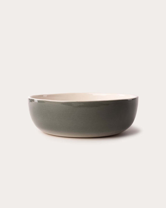 Medium Ceramic Bowl - Grey Ombre/Whisper White